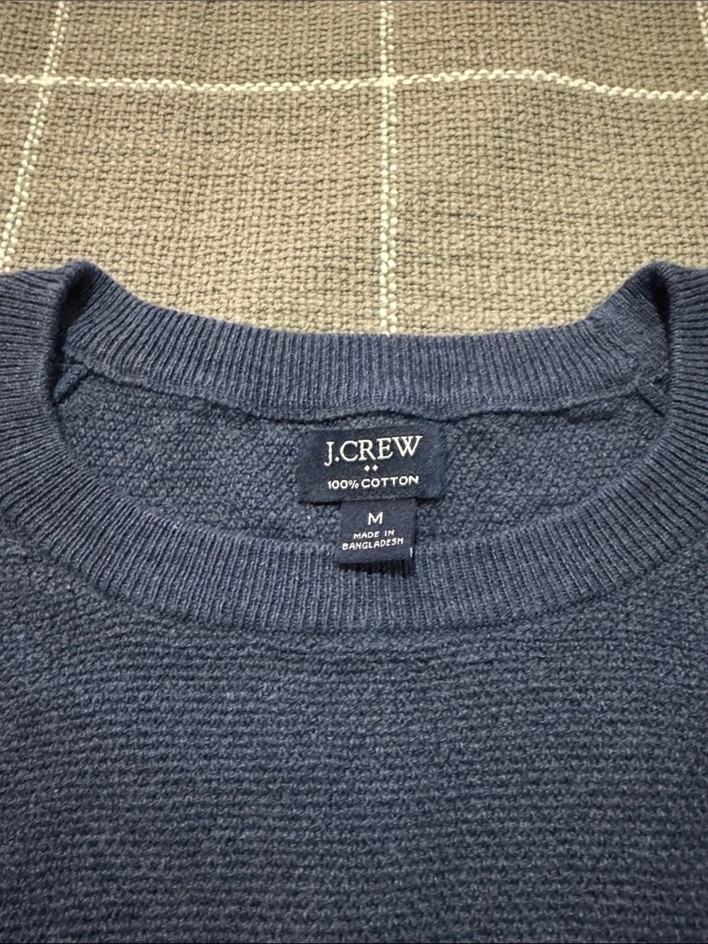 J. Crew Men's Navy Crewneck Pullover Sweater